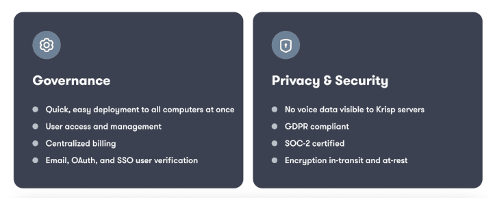 An enterprise-rich feature set