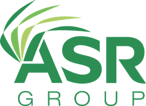 The logo of ASR Group, a prominent cane sugar refining company, showcasing its corporate brand name adopted in 2013. The company boasts a production capacity of 6.5 million tons of sugar and offers a diverse range of consumer, industrial, food service, and specialty sweetener products.