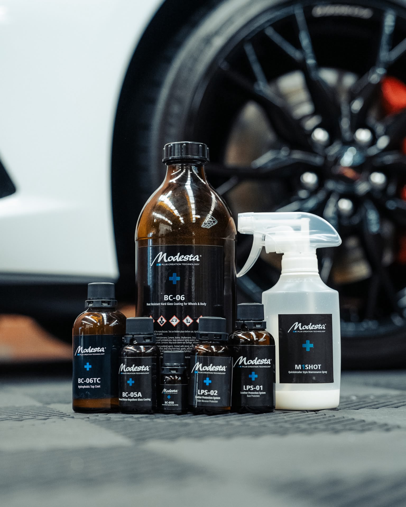 Detailed performance brake and wheel showcasing BJP Detailing’s premium automotive protection workmanship