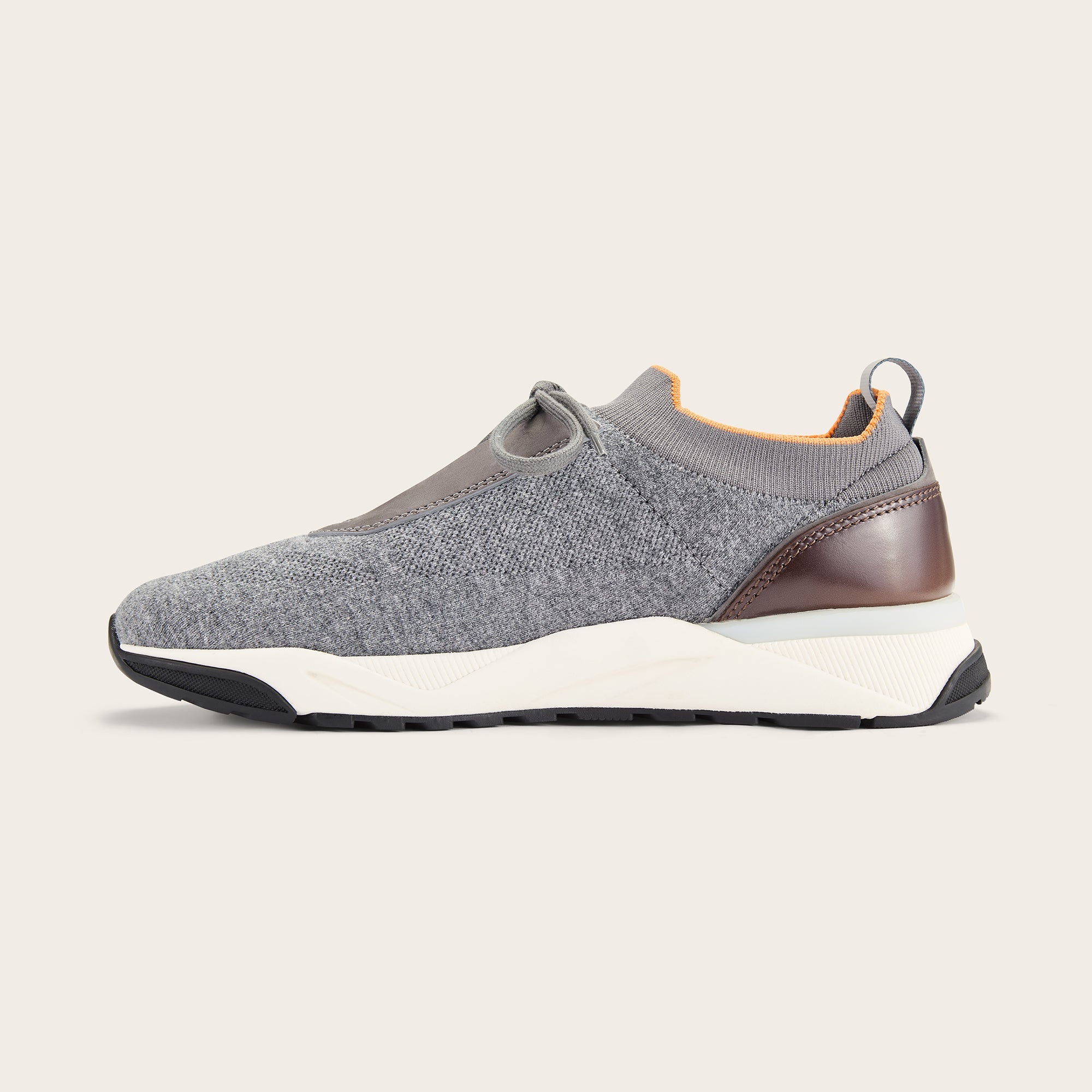 Men's Grey Knit Sneaker - Mandelli UK