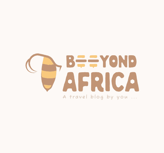The Beeyond Africa logo: the African continent cleverly shaped into a bee, symbolizing adventurous storytelling by Africans.