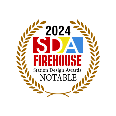2024 Firehouse Station Design Awards SDA logo with notable laurel wreath.