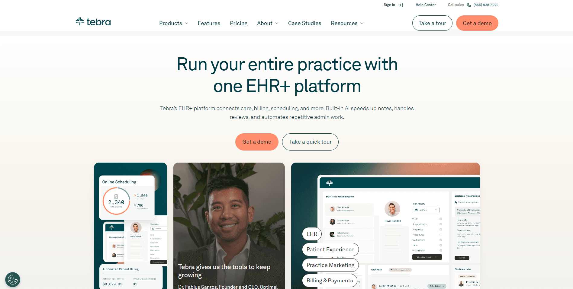 Tebra Homepage