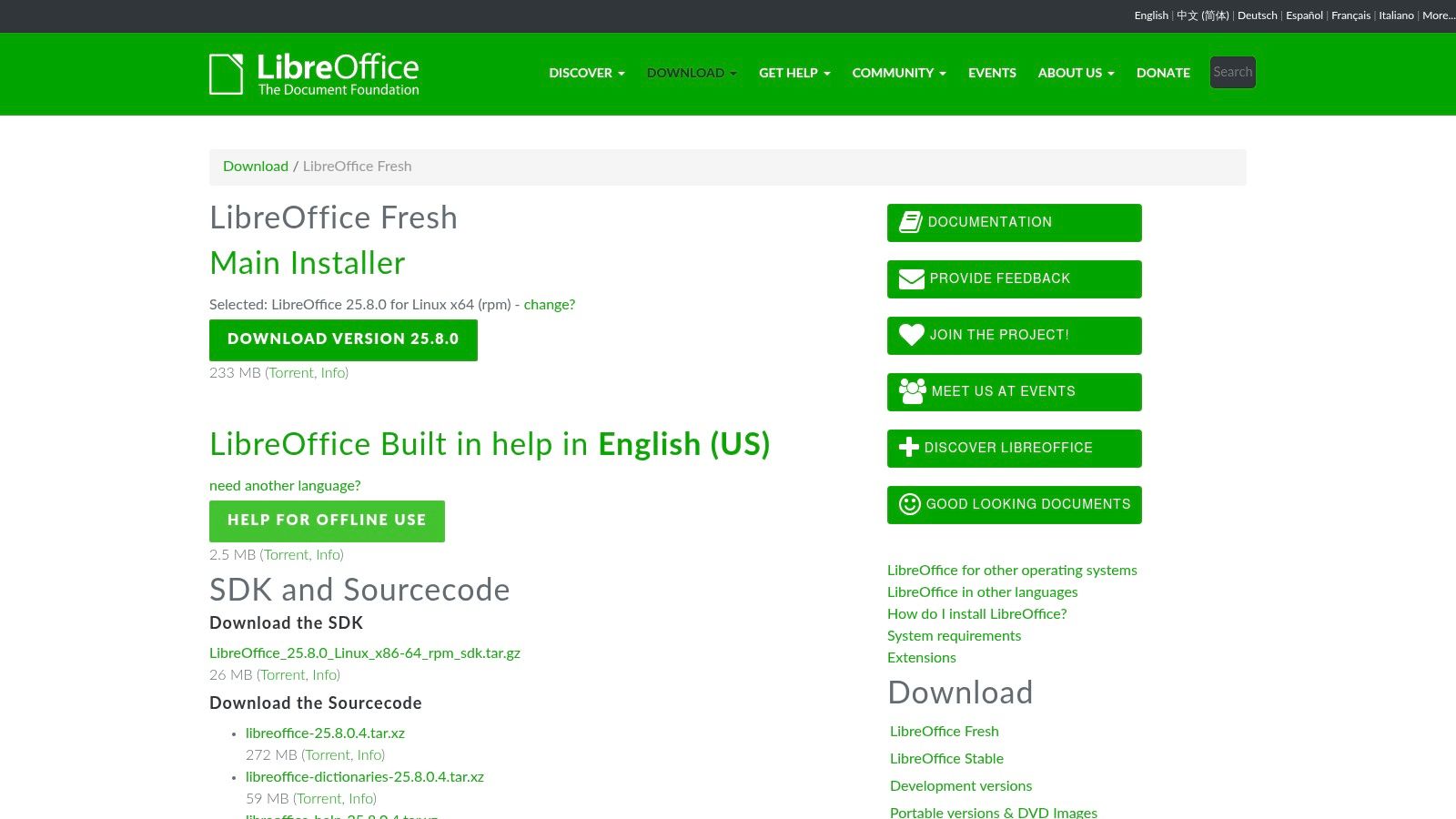 LibreOffice (Writer) — The Document Foundation