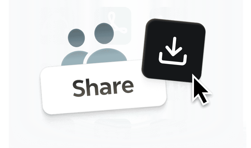 Download or share the generated mind map after converting a TextBundle file.