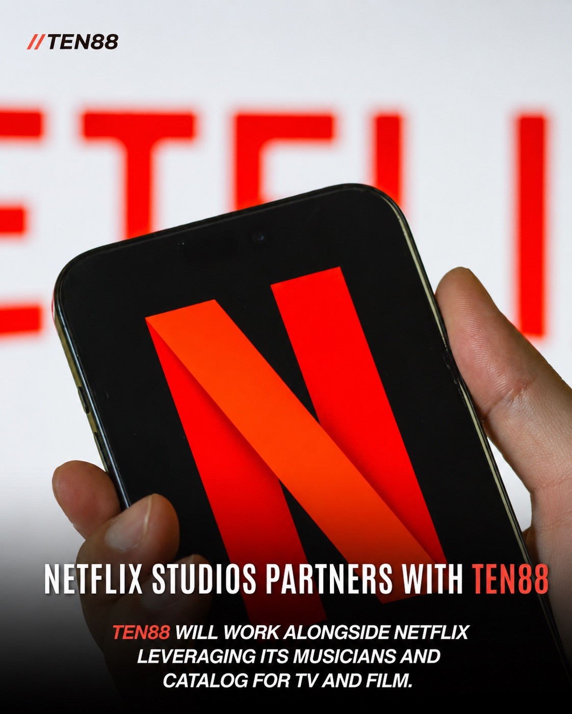 Netflix Studios partnership announcement artwork