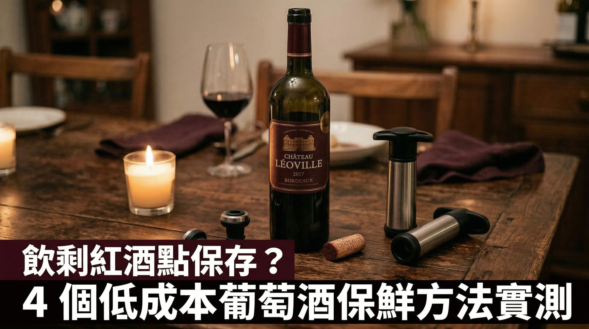 飲剩紅酒點保存？4 個低成本葡萄酒保鮮方法實測（最長可放幾日？）