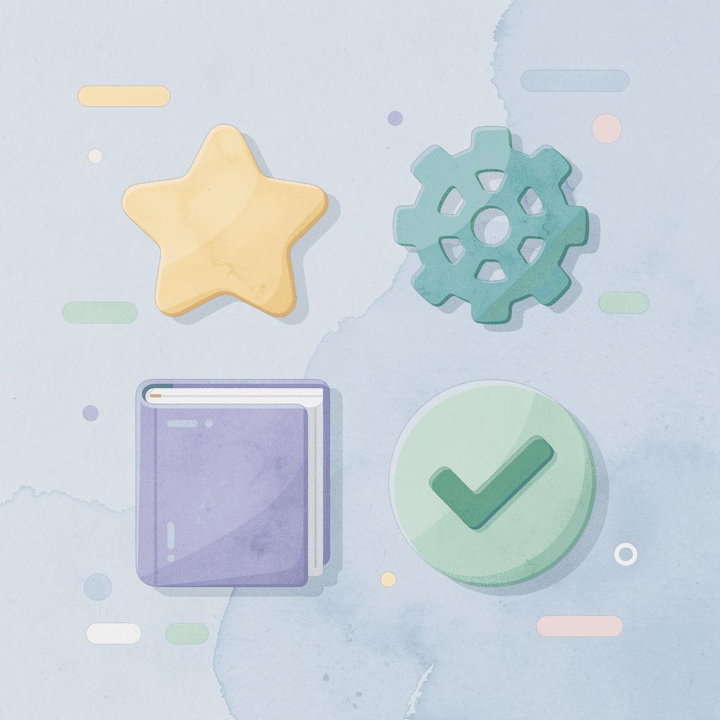 Four icons representing Florida's homeschool requirements