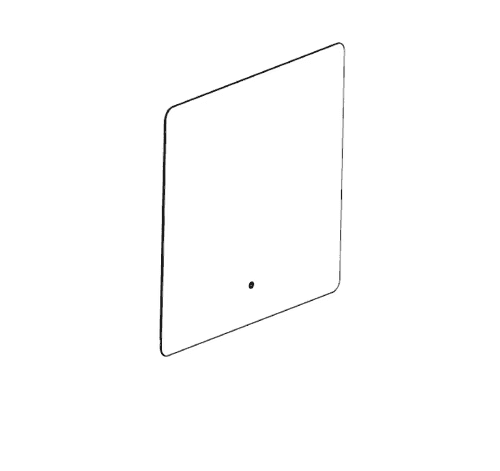 Mirror + LED Light + Anti-fog 500MM X 700MM X 4MM