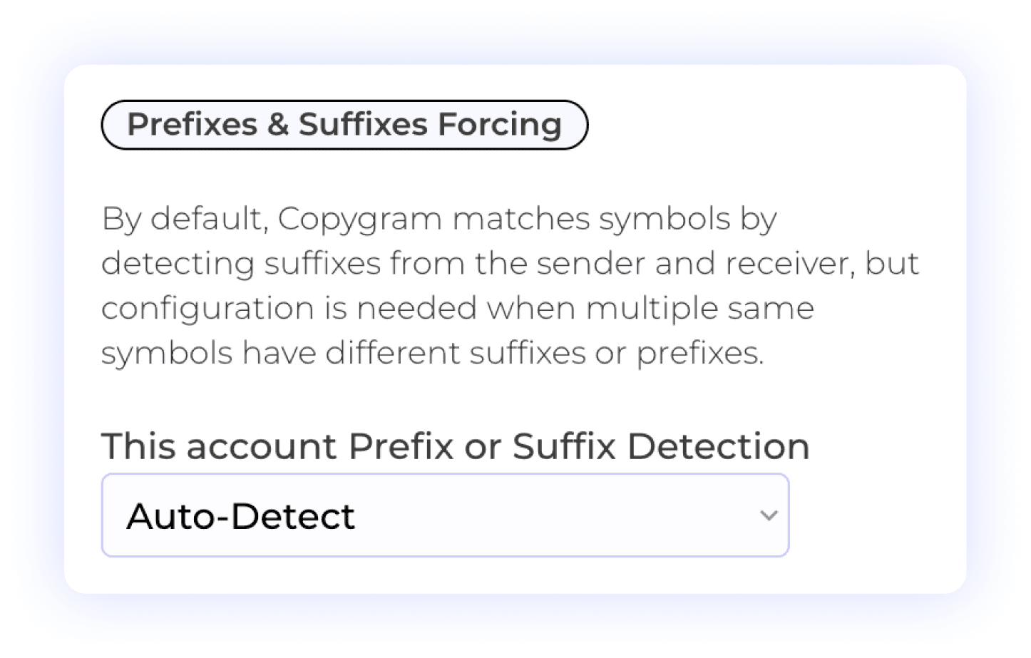 Smart Prefixes & Suffixes Management