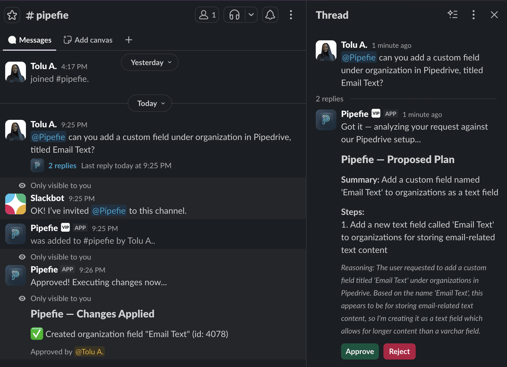 Zapier orchestration of the contract download and storage