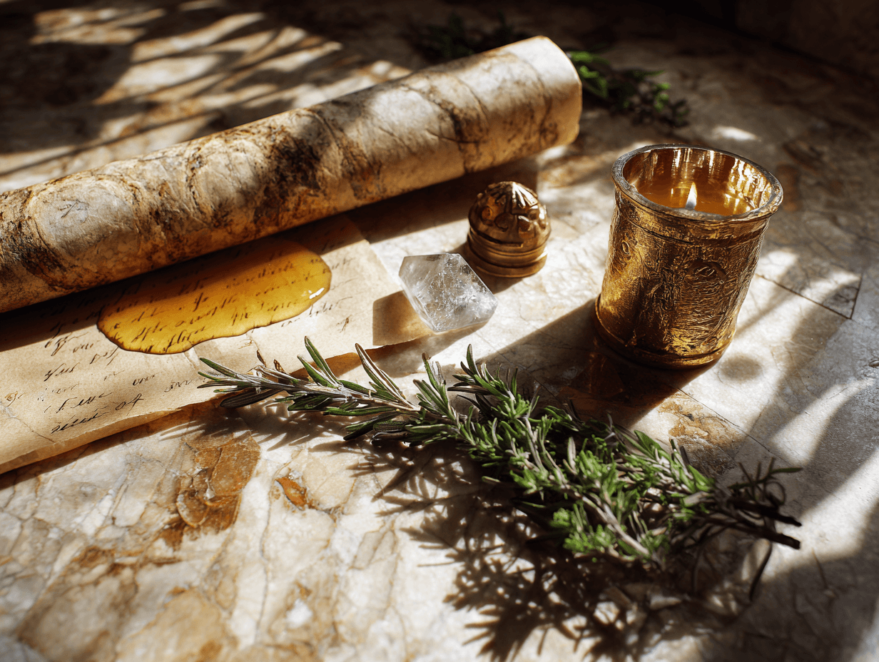 Spells on a parchamnt for Litha
