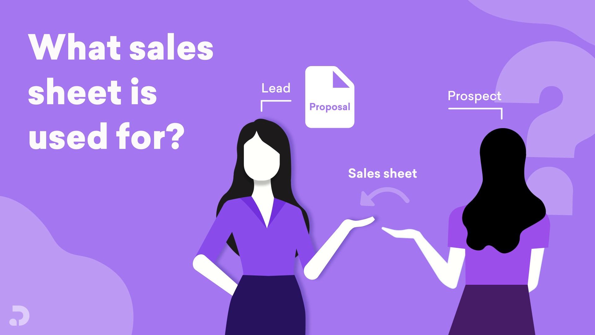 what sales sheet is used for?