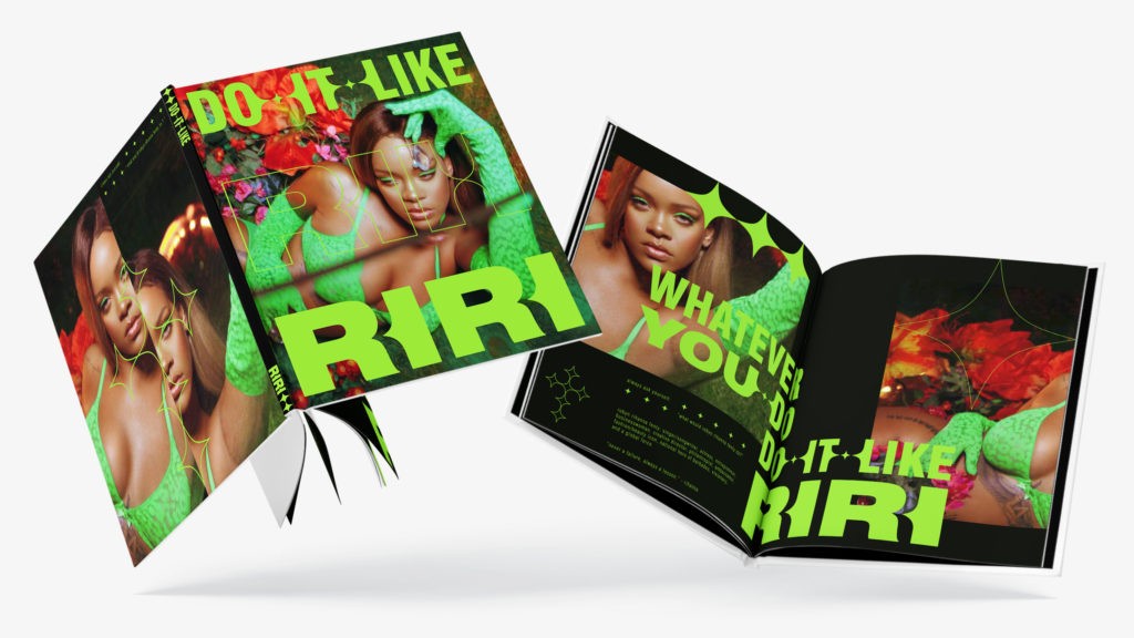 open book about Rihanna the singer