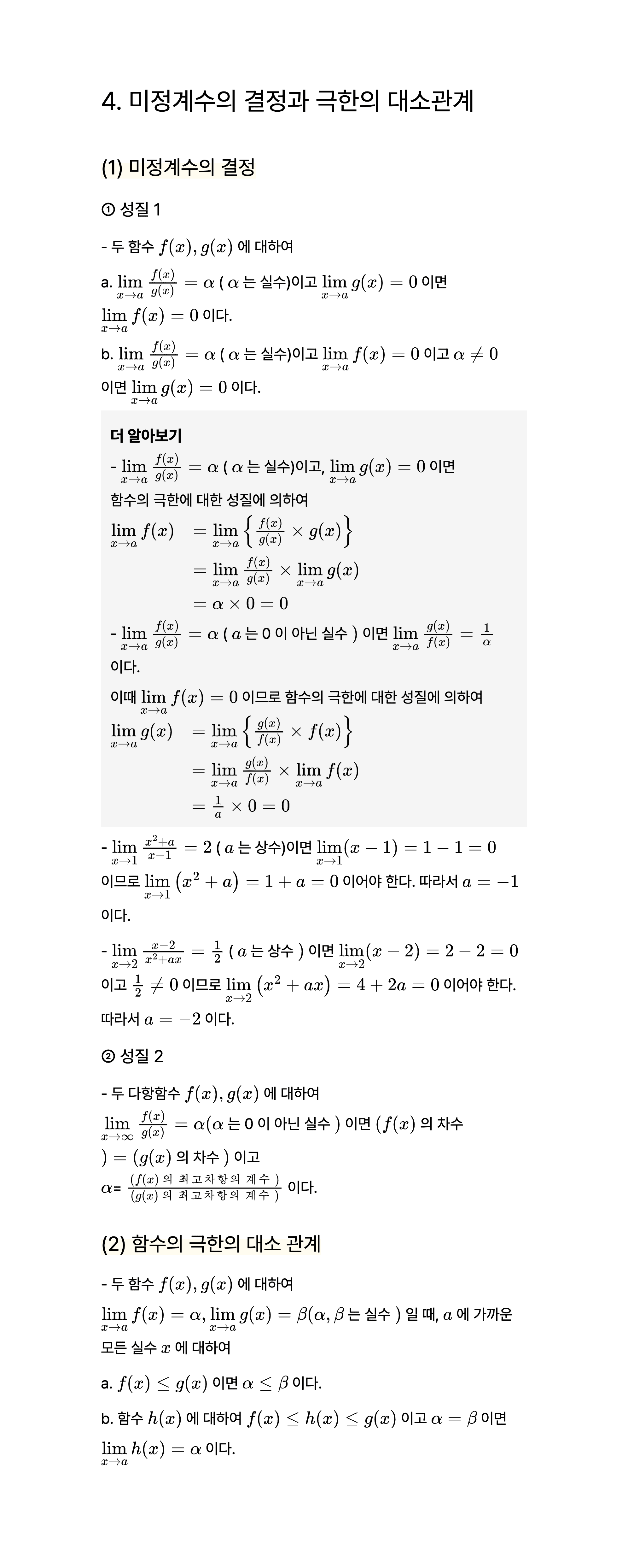 함수의 극한의 정의 4
