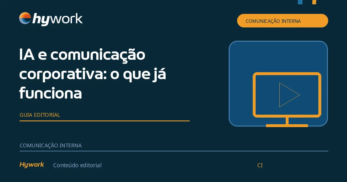 Capa editorial sobre inteligência artificial e comunicação corporativa.