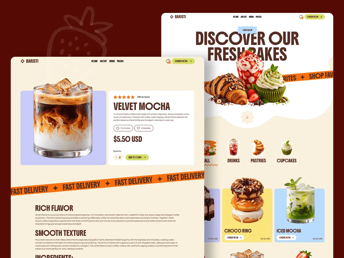 detail image 3 of the baristi framer website template