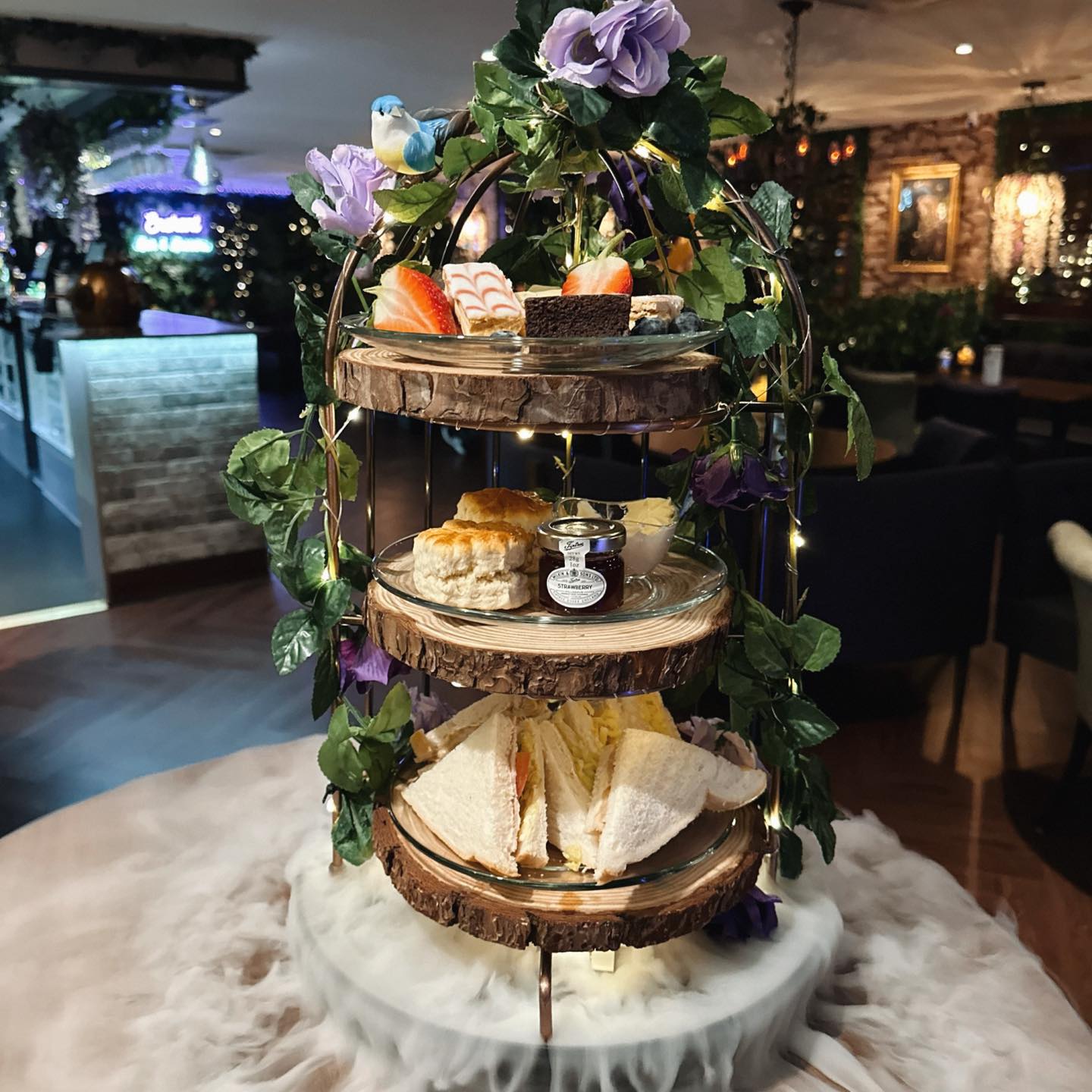 pastries display on rack