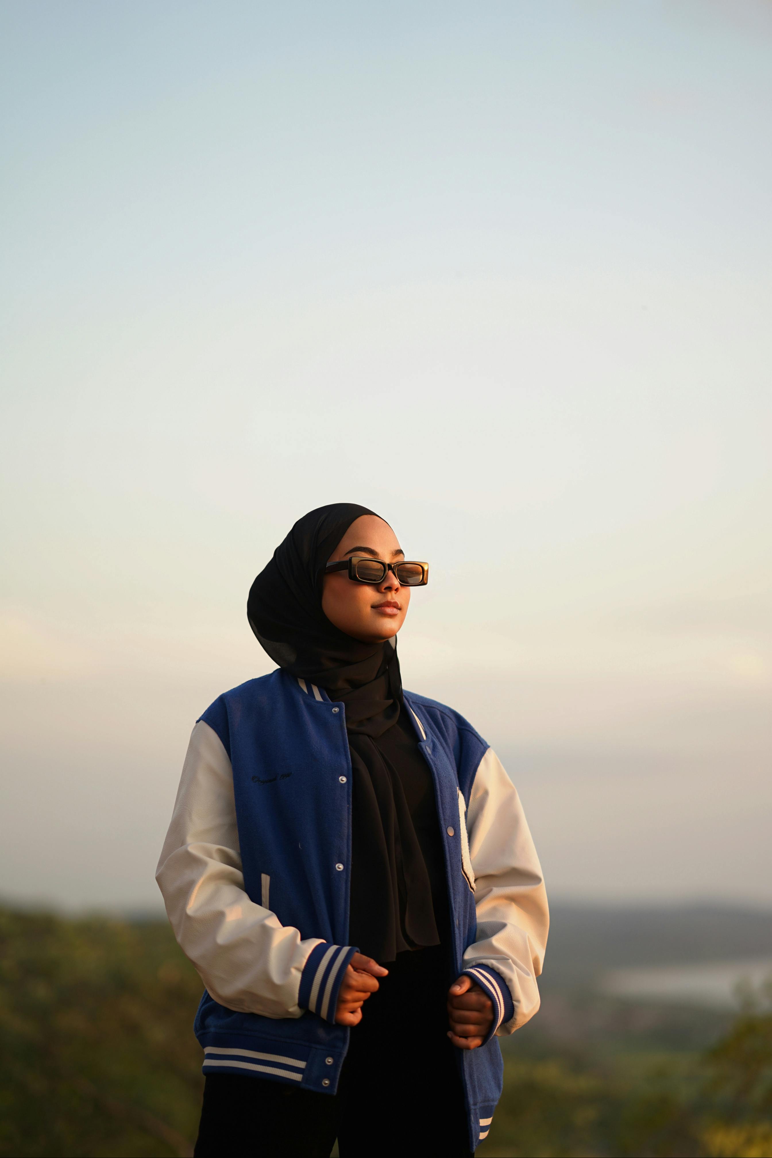 model wearing sunglasses