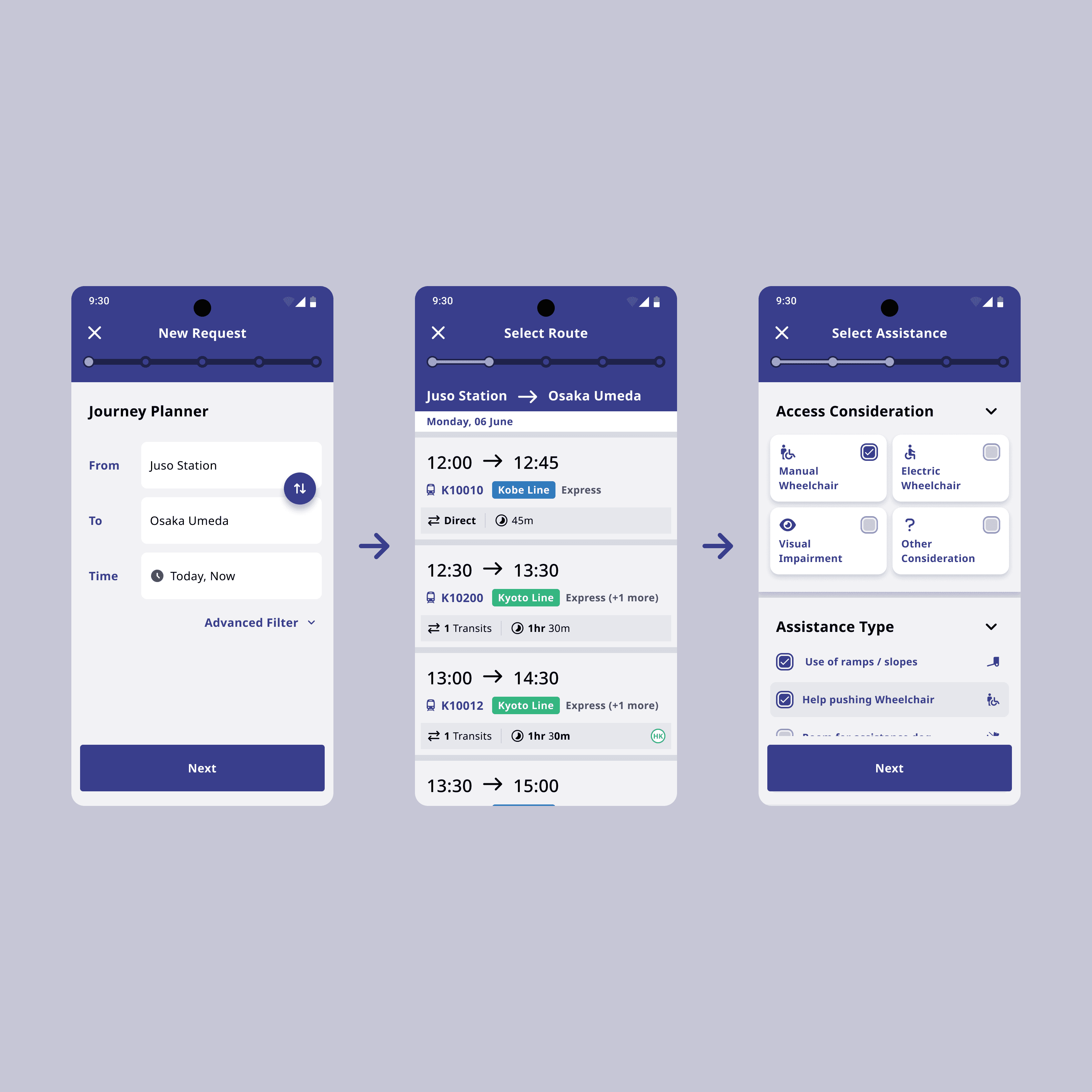 Home page for the staff app