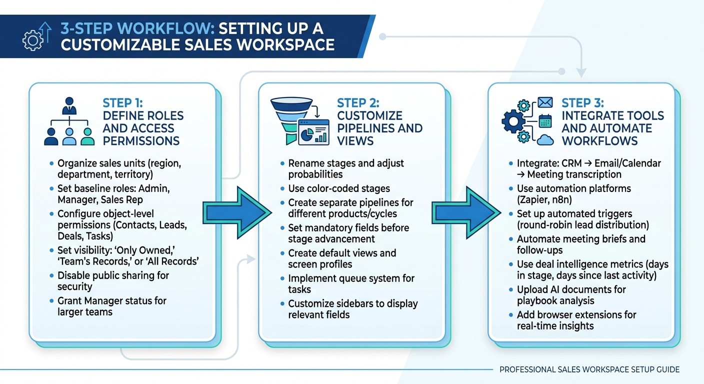 3-Step Guide to Setting Up a Customizable Sales Workspace