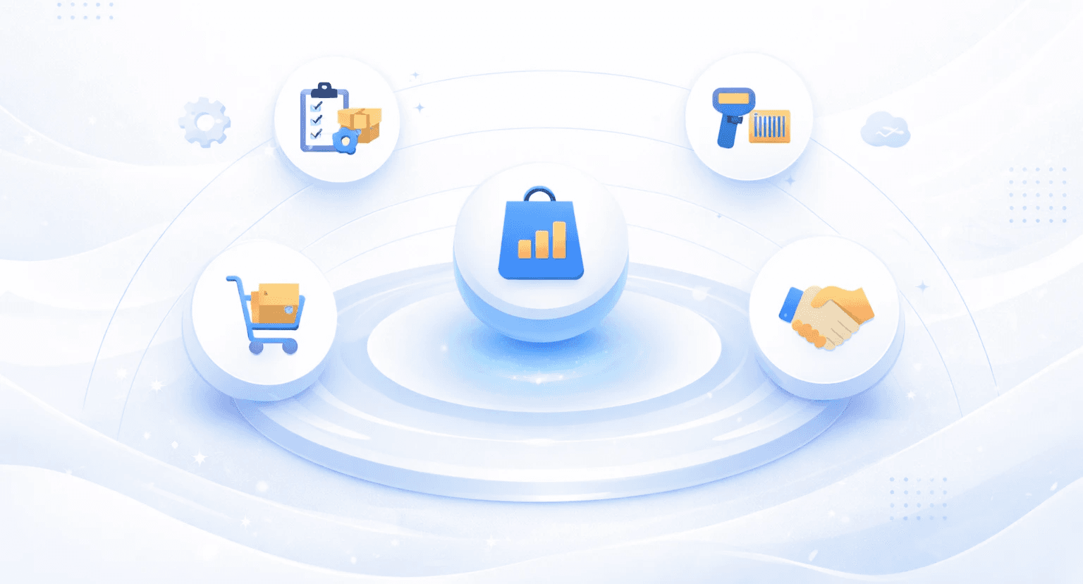 Logos of tools outward, illustrating easy integration with no engineering required.