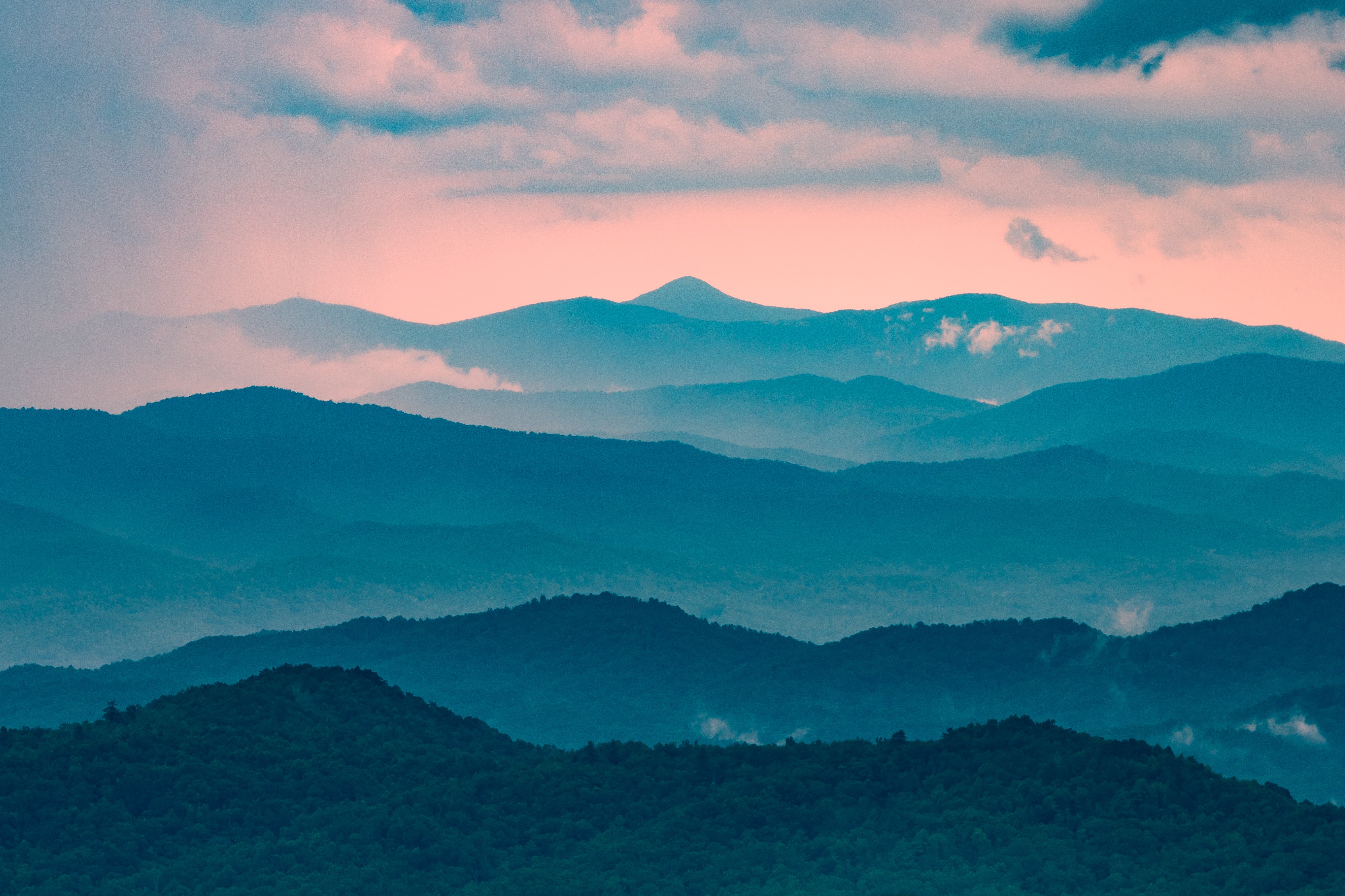 A view from the top of Sassafras Mountain, South Carolina, USA