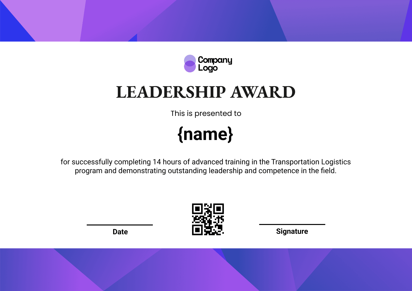 Wauld - Professional and attractive green recognition badge template