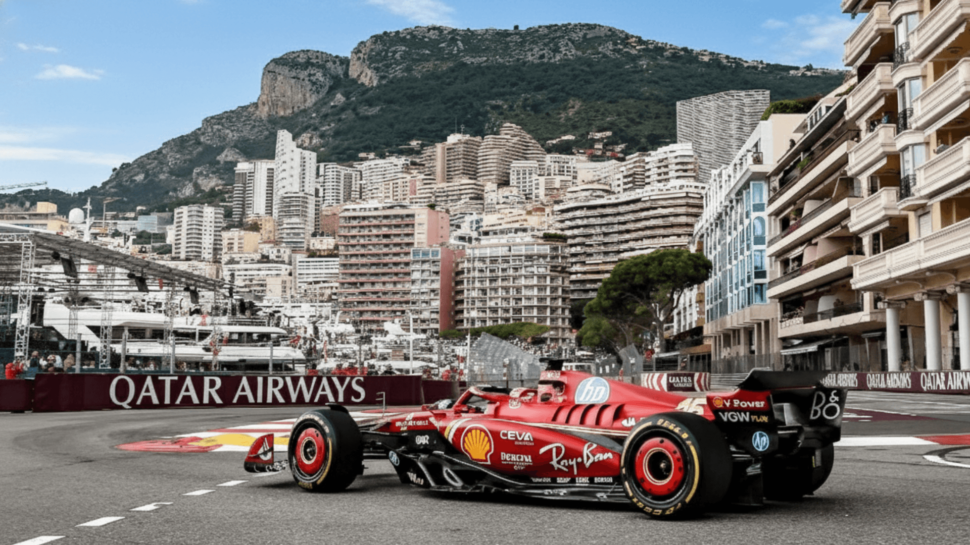 Charles Leclerc driving during the Monaco Grand Prix