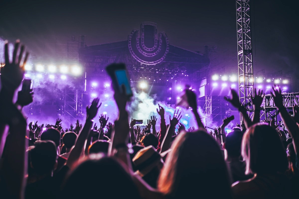 Music festival crowd summer