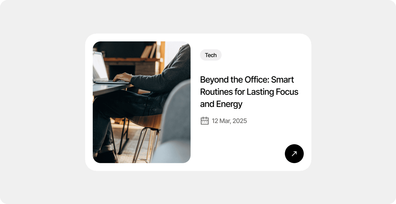 Blog card preview with image and title