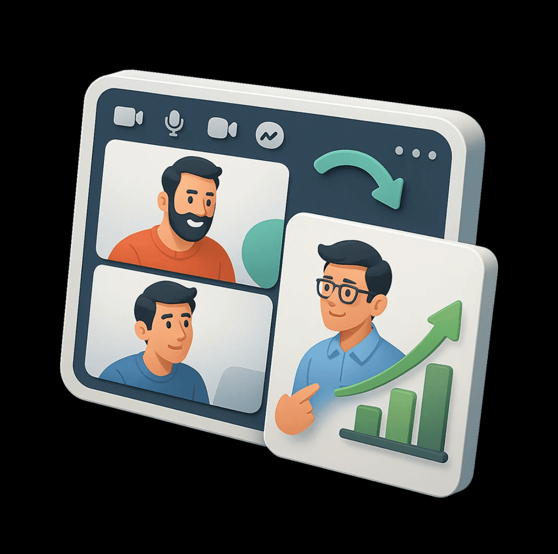 Spending chart card showing a line graph with a highlighted data point from June 2028