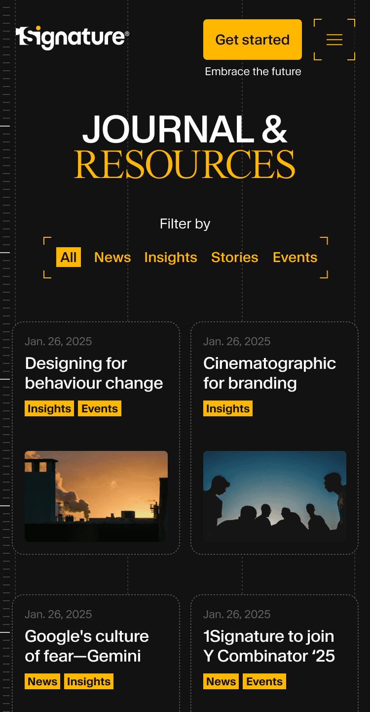 1Signature blog and resources page - mobile.