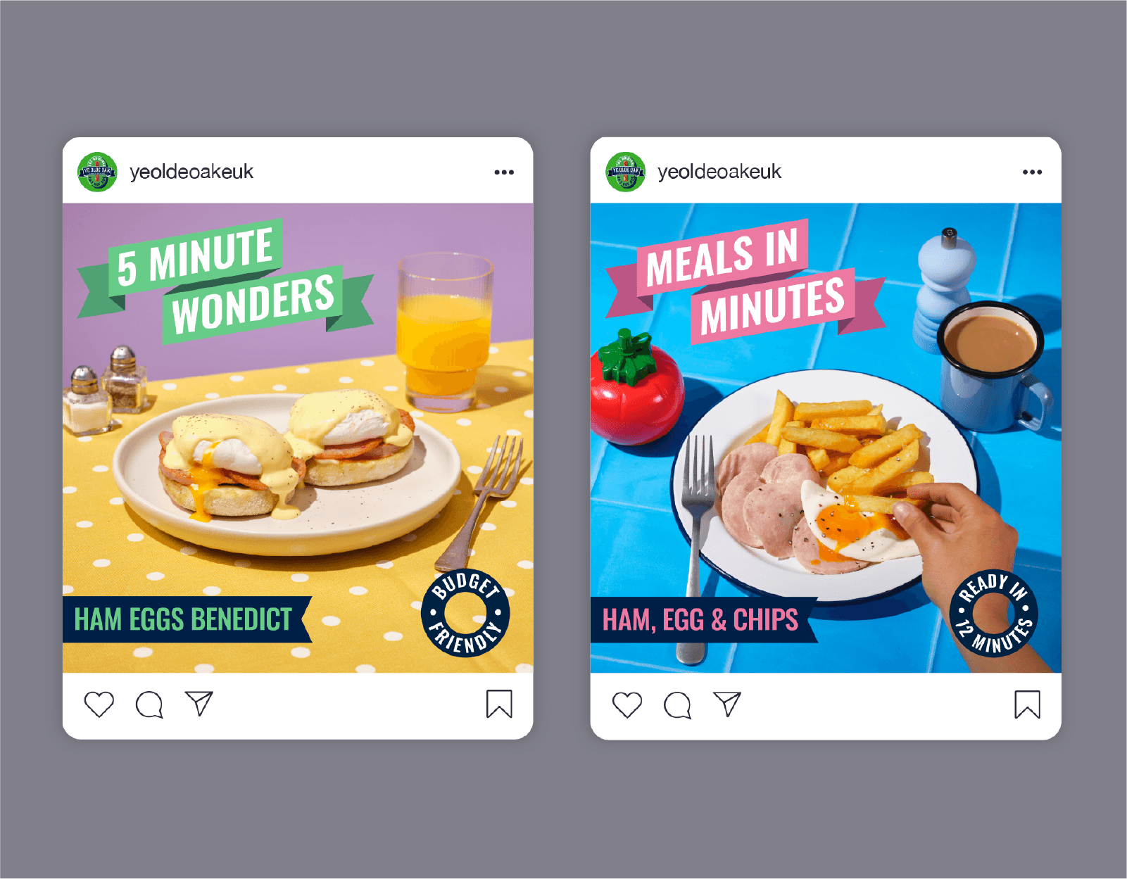 Ye Olde Oak Meals in Minutes Social Media Posts