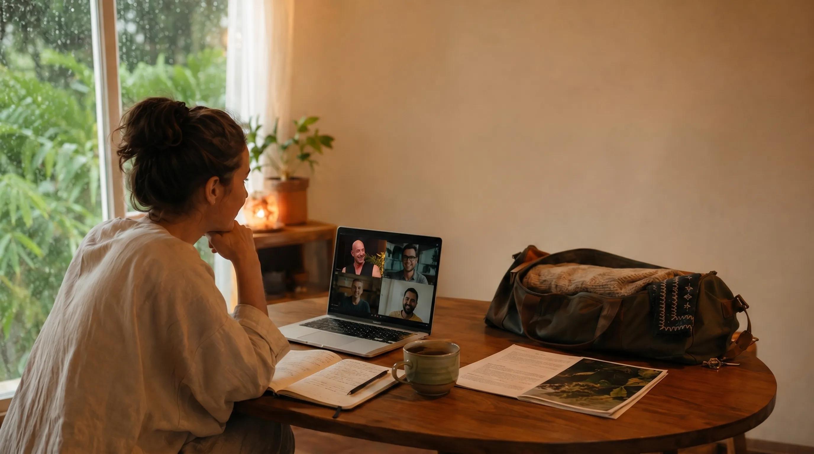 Online preparation circle before travelling to the Soul Journey retreat in Costa Rica