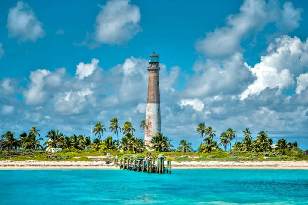 lighthouse in dry tortugas national park, usa