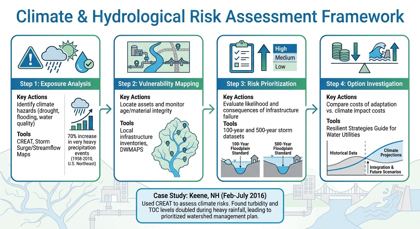 4-Step Climate Risk Assessment Framework for Municipal Water Management