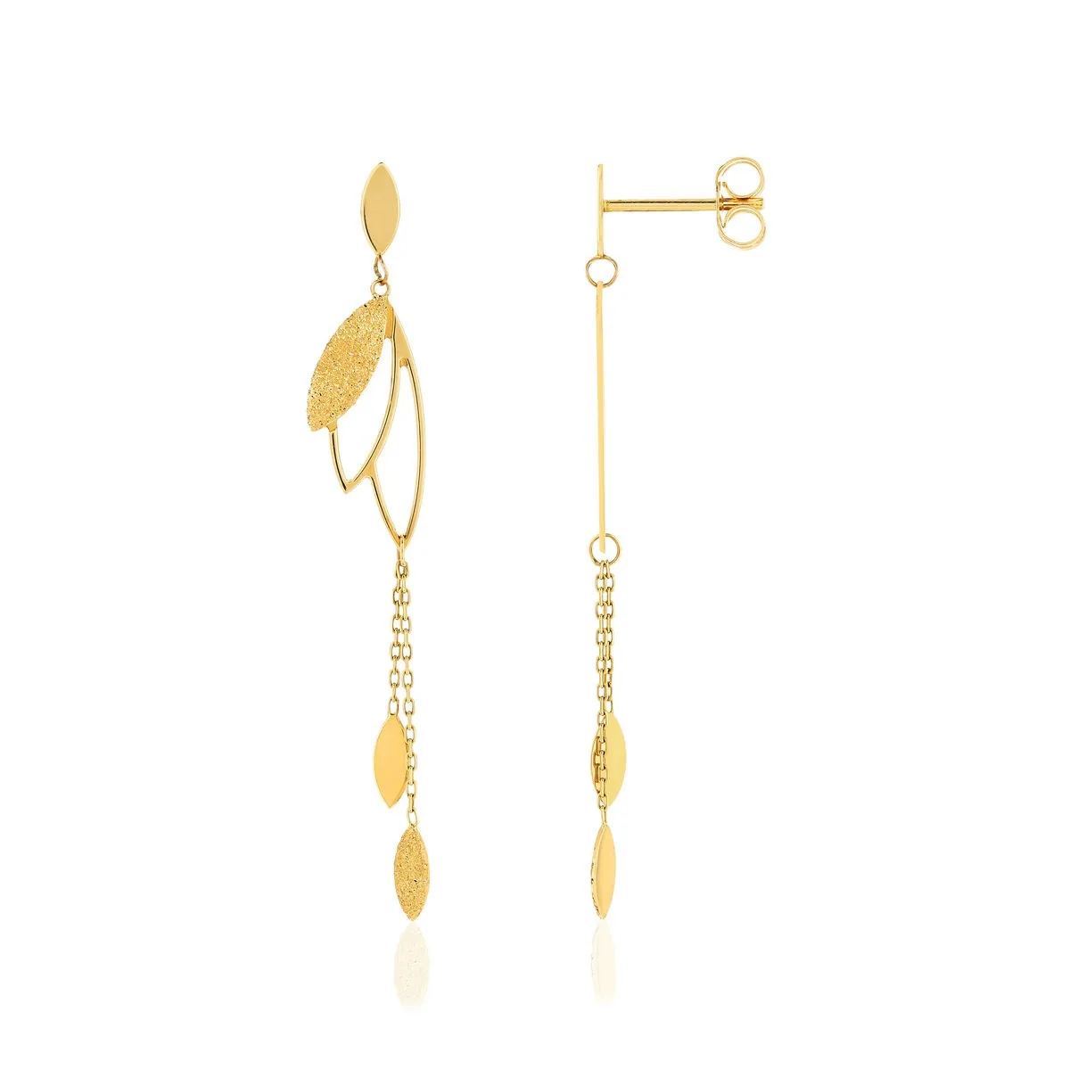 Boucles d'oreilles en or jaune 375