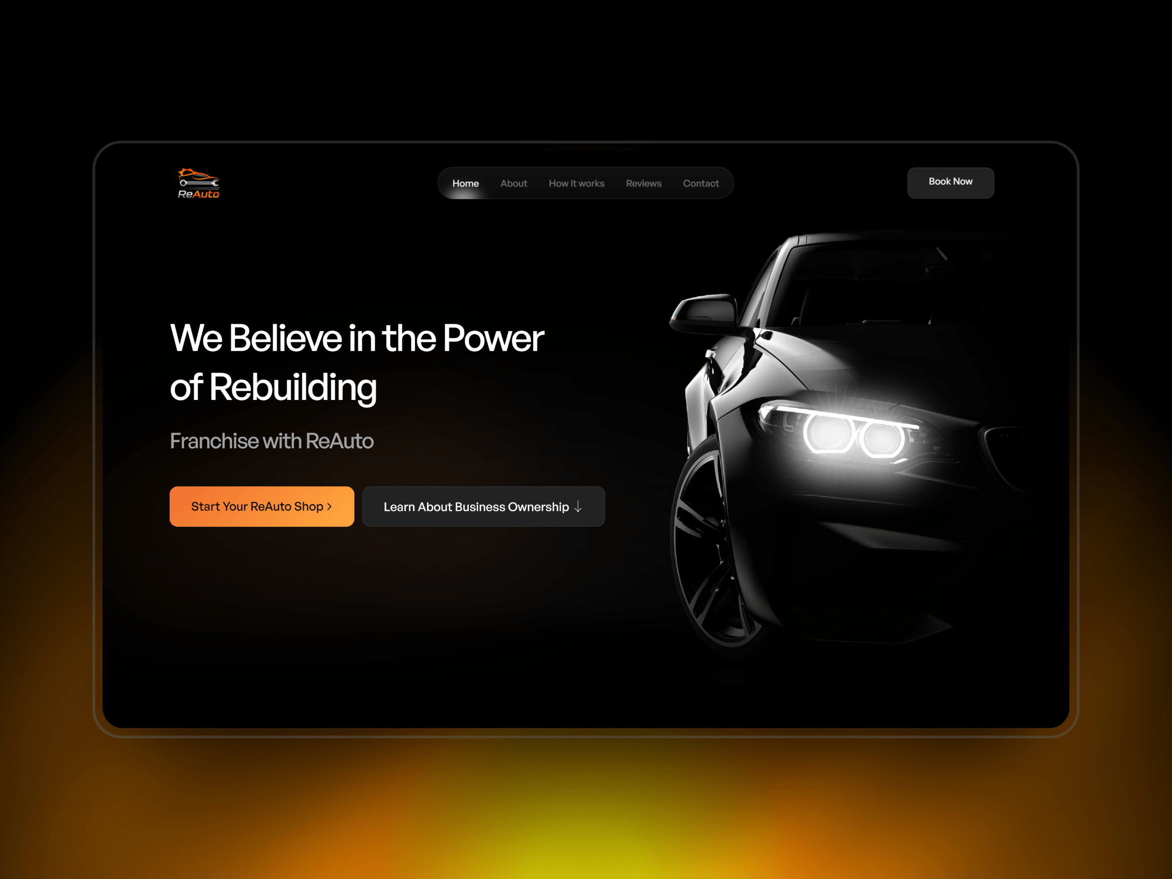 Reauto Framer project mockup