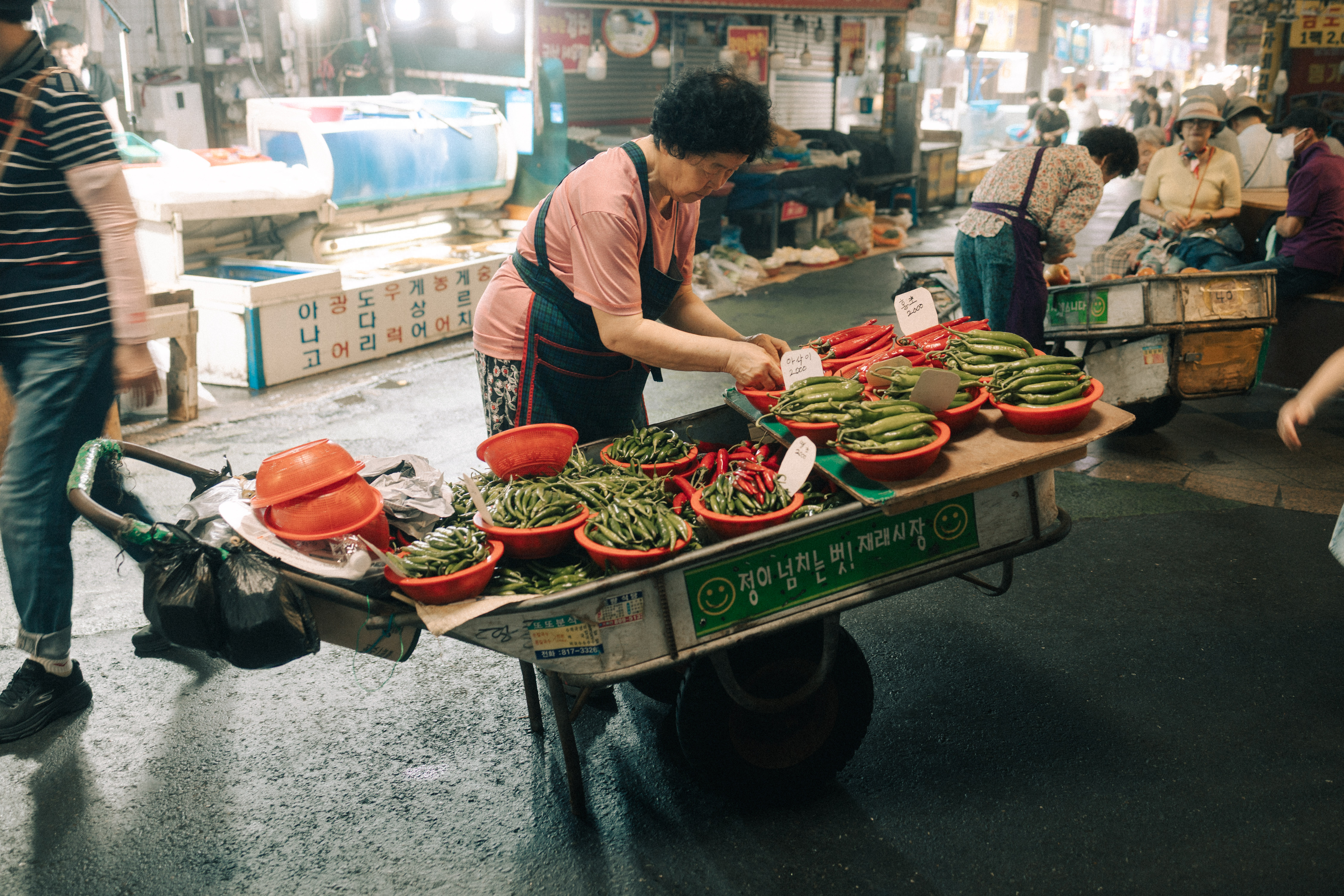 busan market chilli cart stall