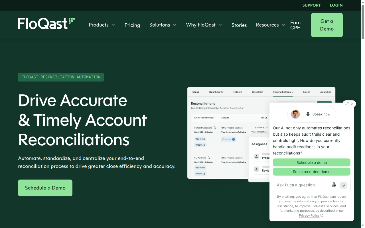 FloQast Reconciliation Management