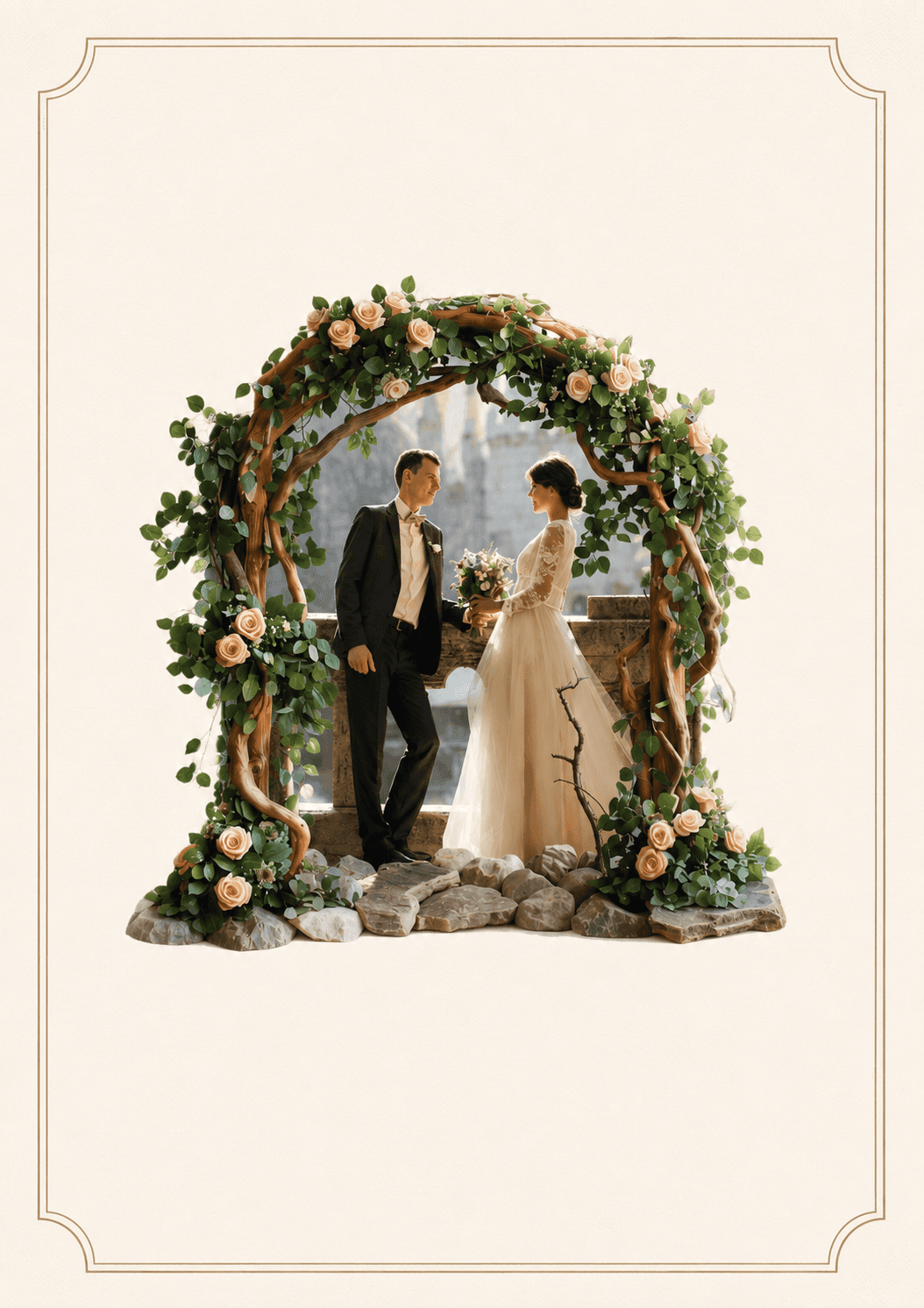 Emily Chen and James Whitfield wedding invitation back