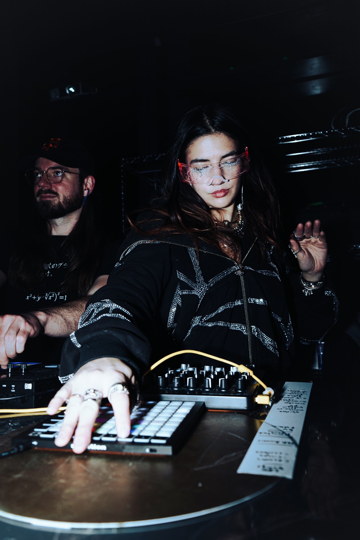 Valentina creating live visuals