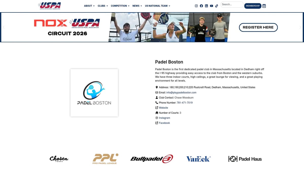 Top 7 Padel Club Experiences to Try in 2026 - Padel Boston – Dedham, MA