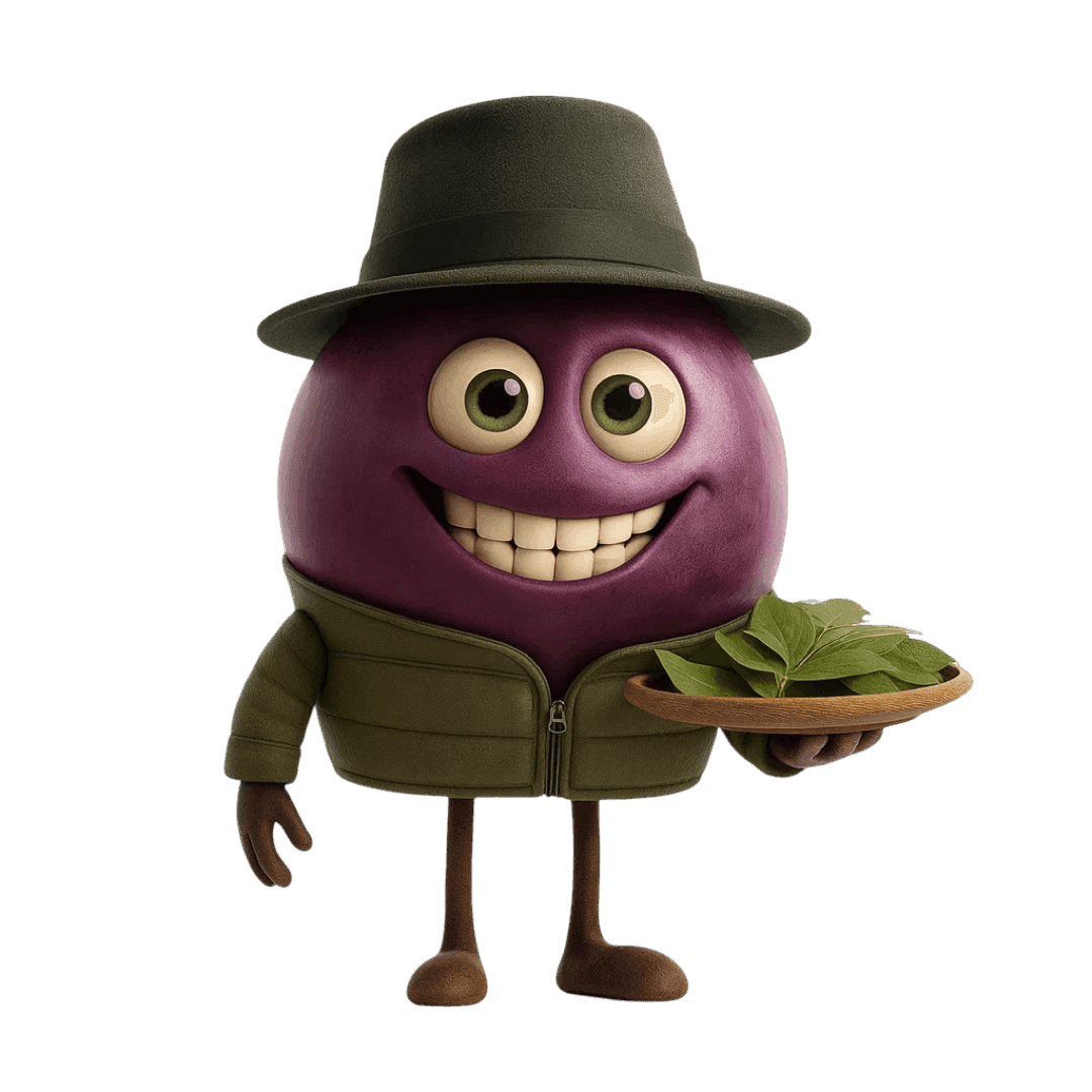 Trincadeira grape berry illustration for wine education.