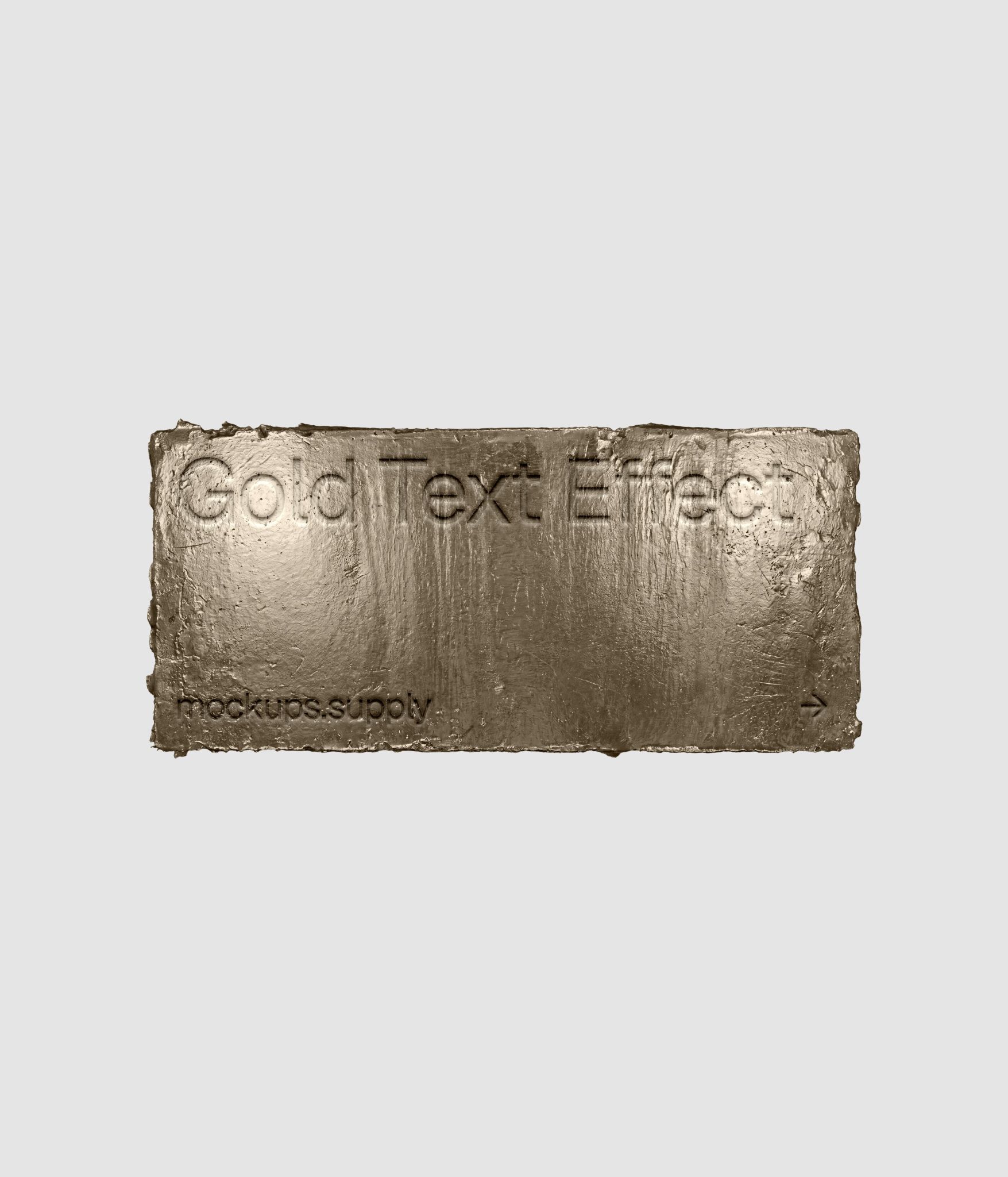 3D gold text effect download PSD