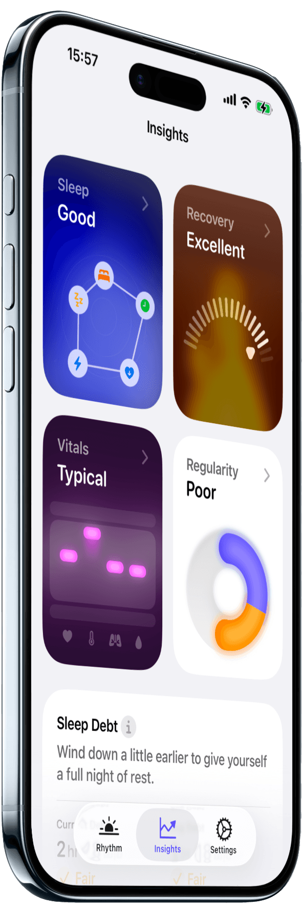 A screenshot of peaks showing the insights feature