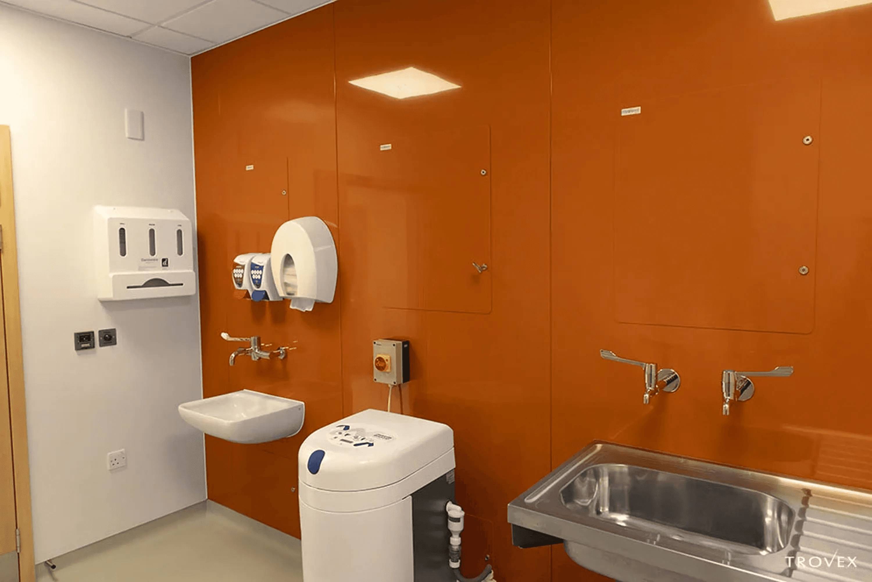 The Hygipod IPS installed in a healthcare environment