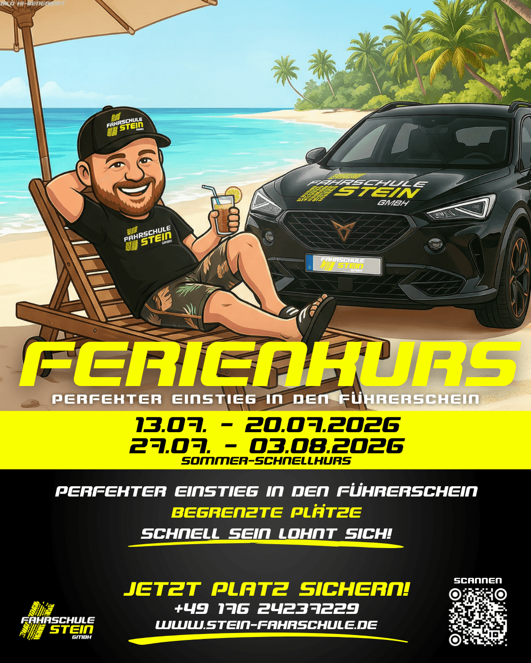 Ferienkurs: Sommer-Kurs vom 13.07 bis 20.07.2026 und 27.07 bis 03.08.2026