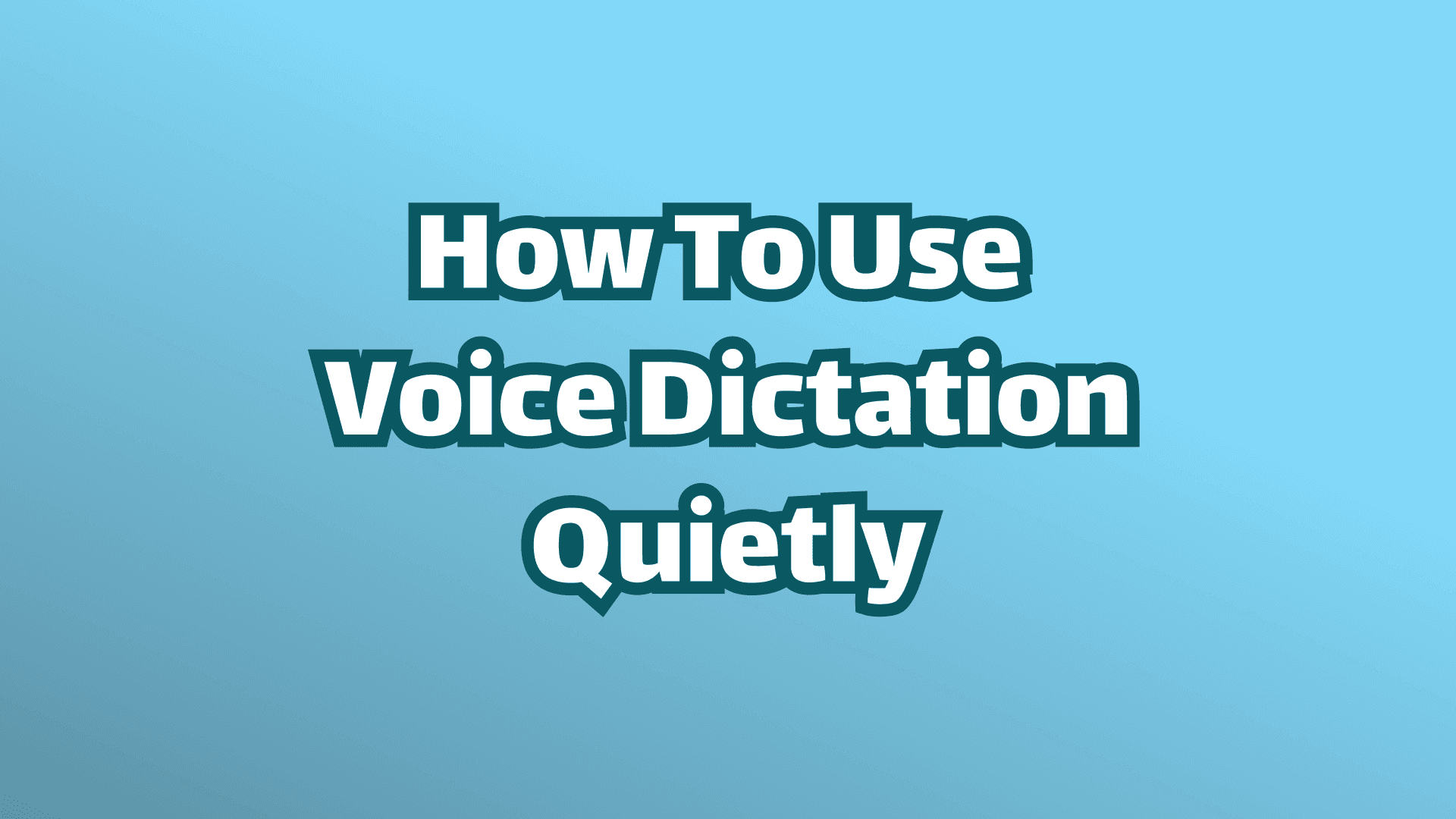 カバー画像: 音声入力を静かに使う方法